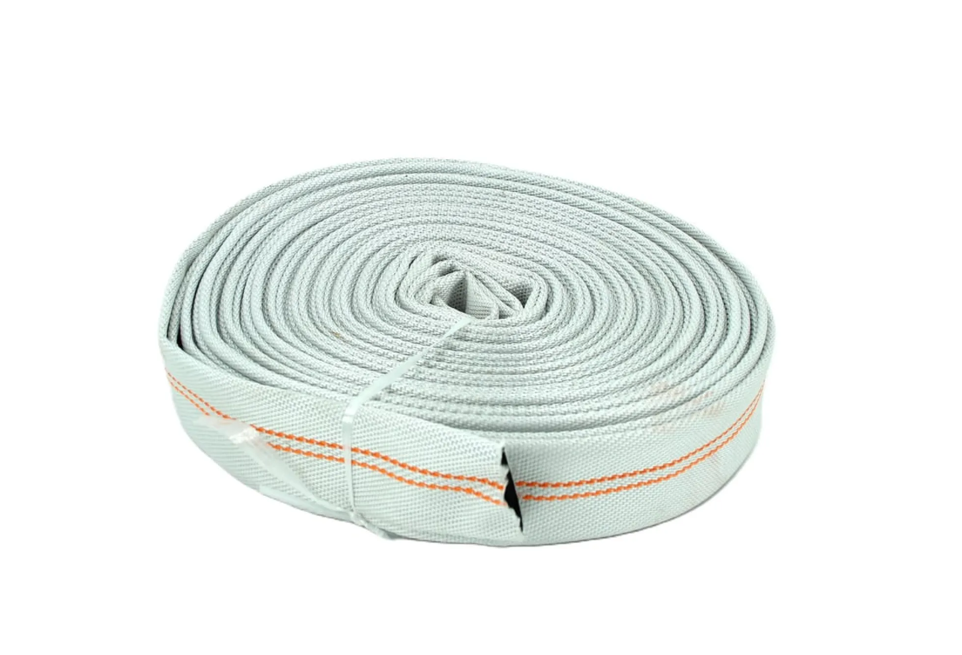 Hvid brandslange uden koblinger, med tekstilflet, til pumpeopgaver, rulle a 30 meter, Ø50 mm - 30 meter