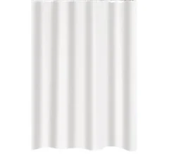 Hvidt badeforhæng, 120x200 cm