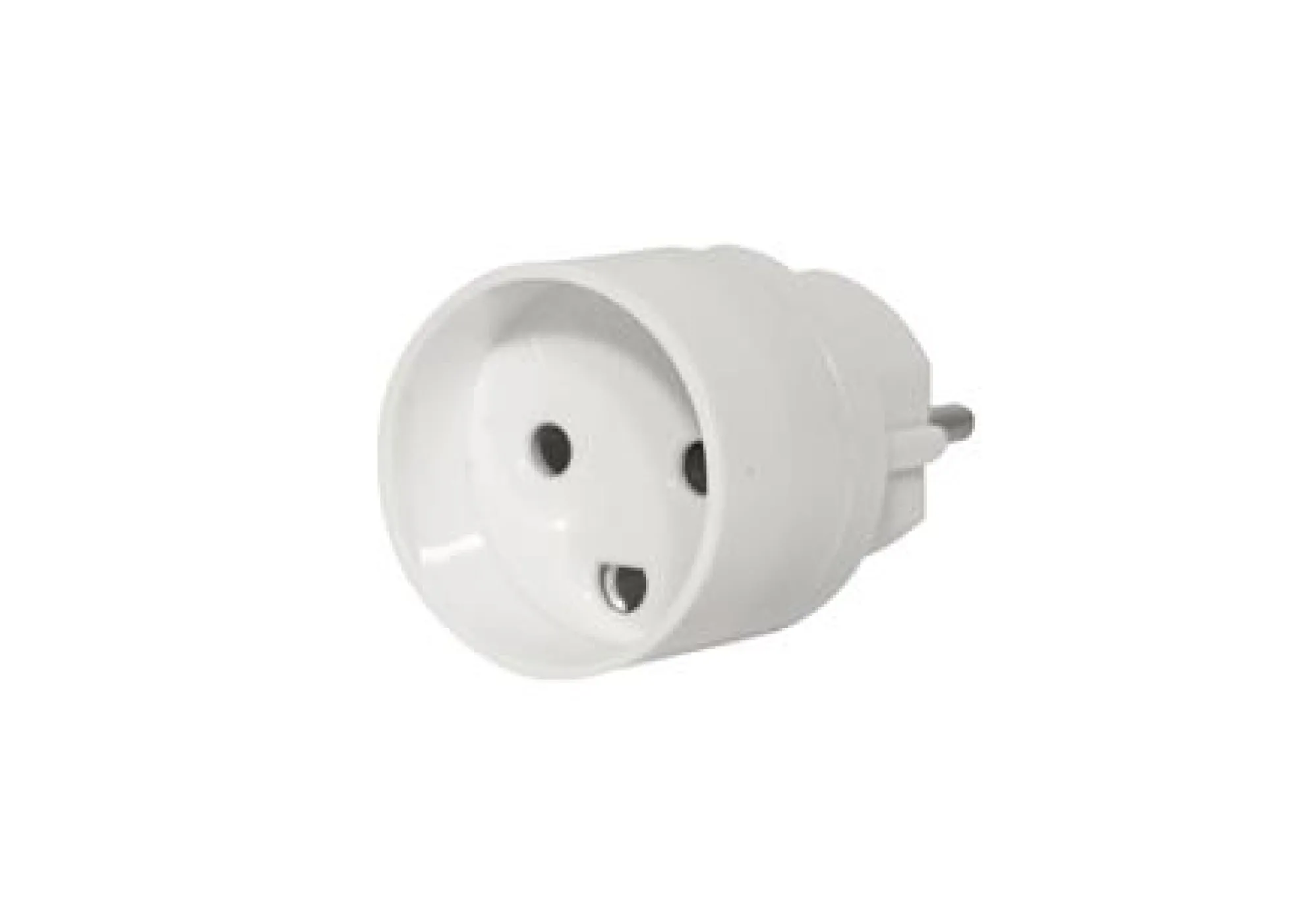 Hybridstikprop adapter DK-stik/Schuko-stik (pind-jord)