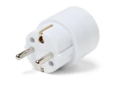 Hybridstikprop, adapter, Schuko/DK jord, hvid