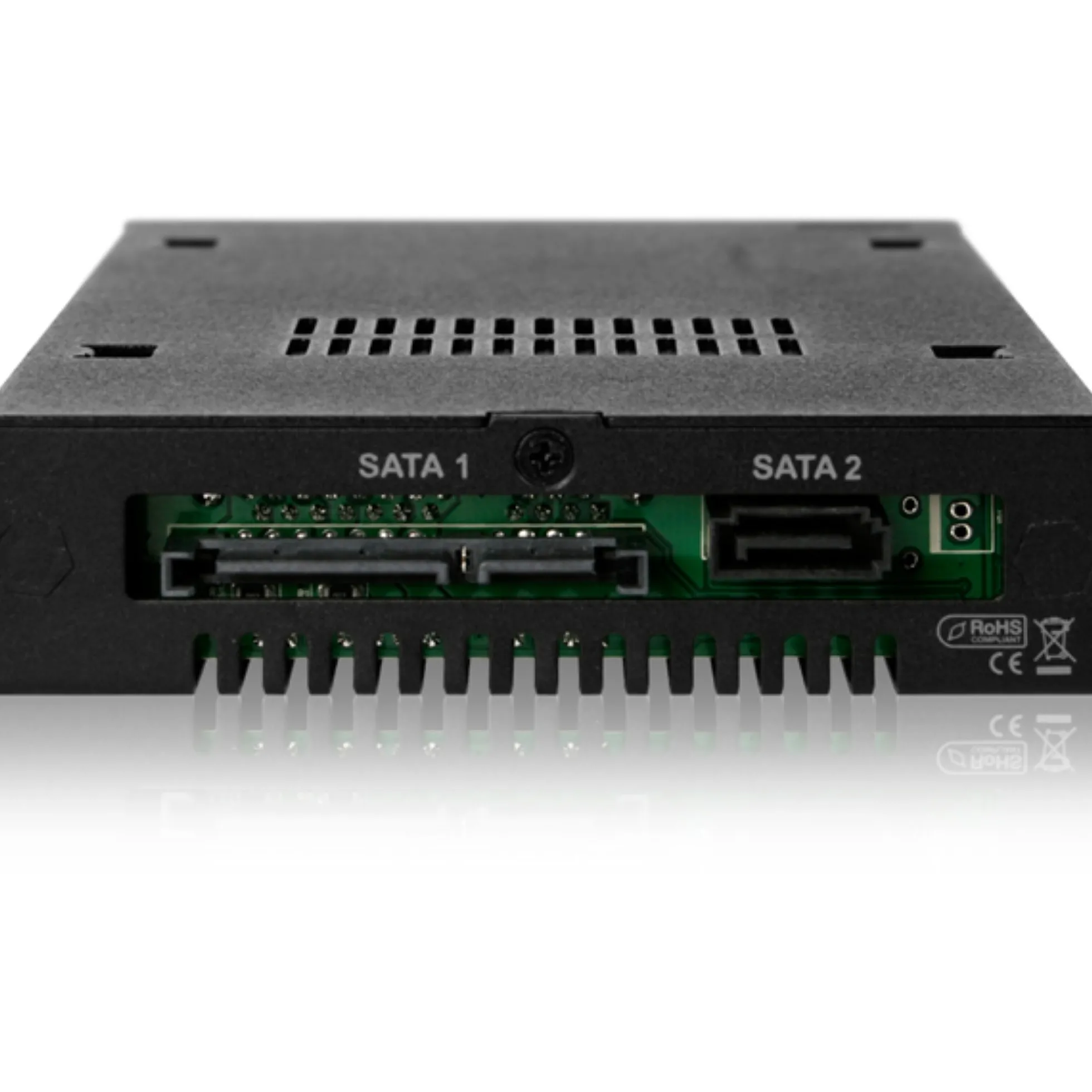 ICY BOX Tough Armor, internt lagringskabinet til 2x2,5" SATA/SSD-harddisk