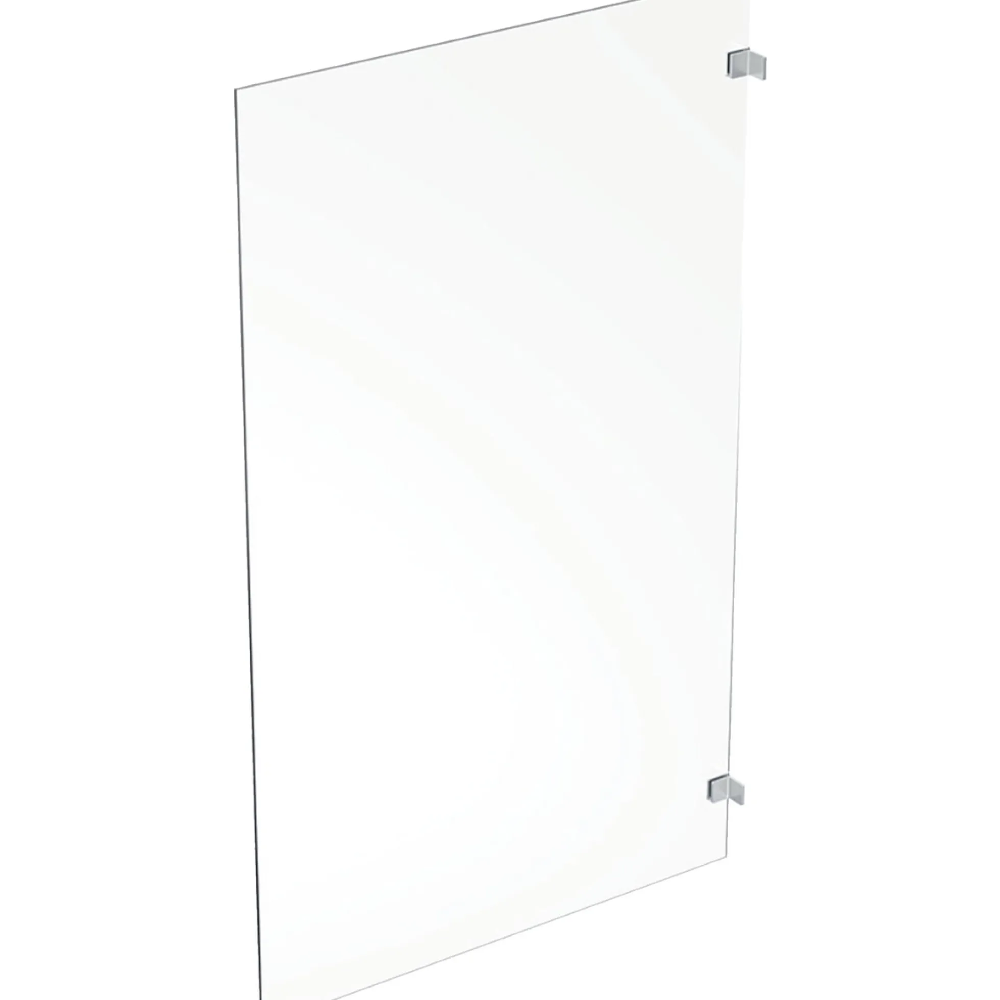 Ifö Showerama Art brusevæg, 70 cm x 200 cm, klart glas, vendbar montering