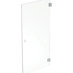 Ifö Showerama Art svingdør, enkelt svingdør, 97,5 cm bredde, 200 cm højde, krom profil, klart glas