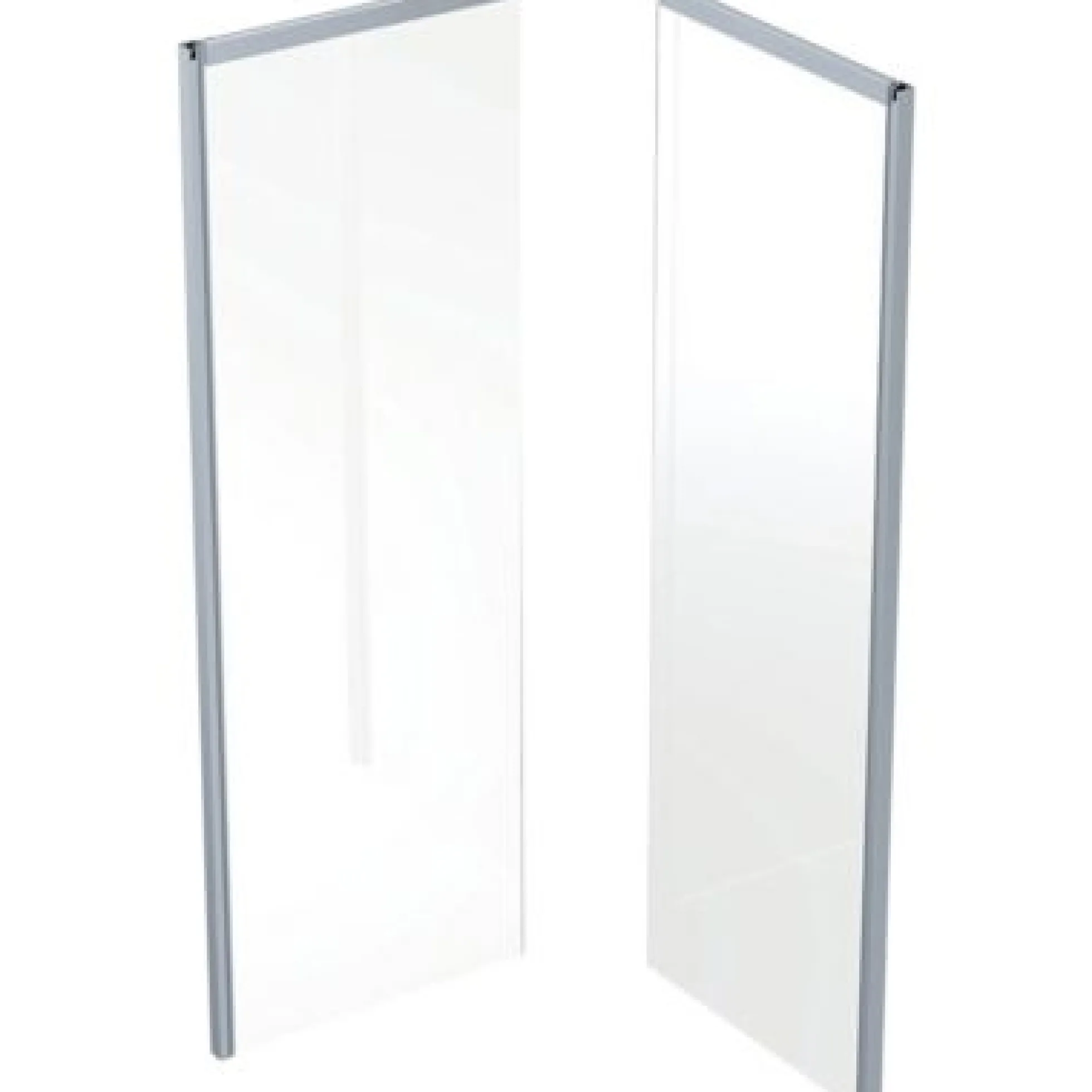 Ifö Showerama bagelement, 1000x1000x2000 mm, sølv/klar