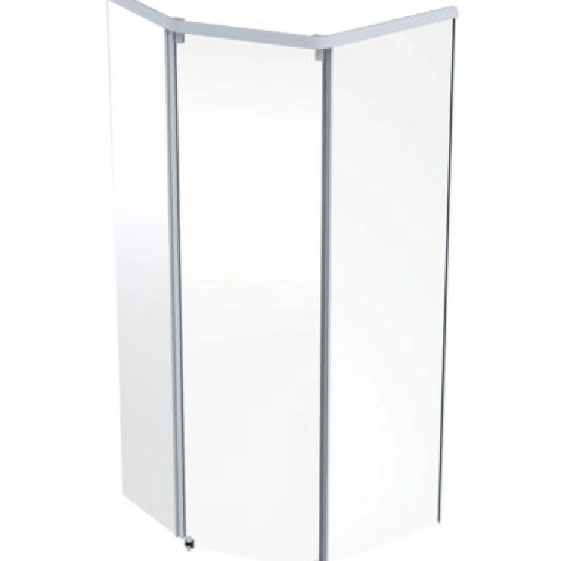 Ifö Showerama frontelement, 1000x1000mm, hvid/klar