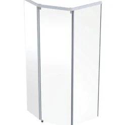 Ifö Showerama frontelement, 1000x1000mm, hvid/klar
