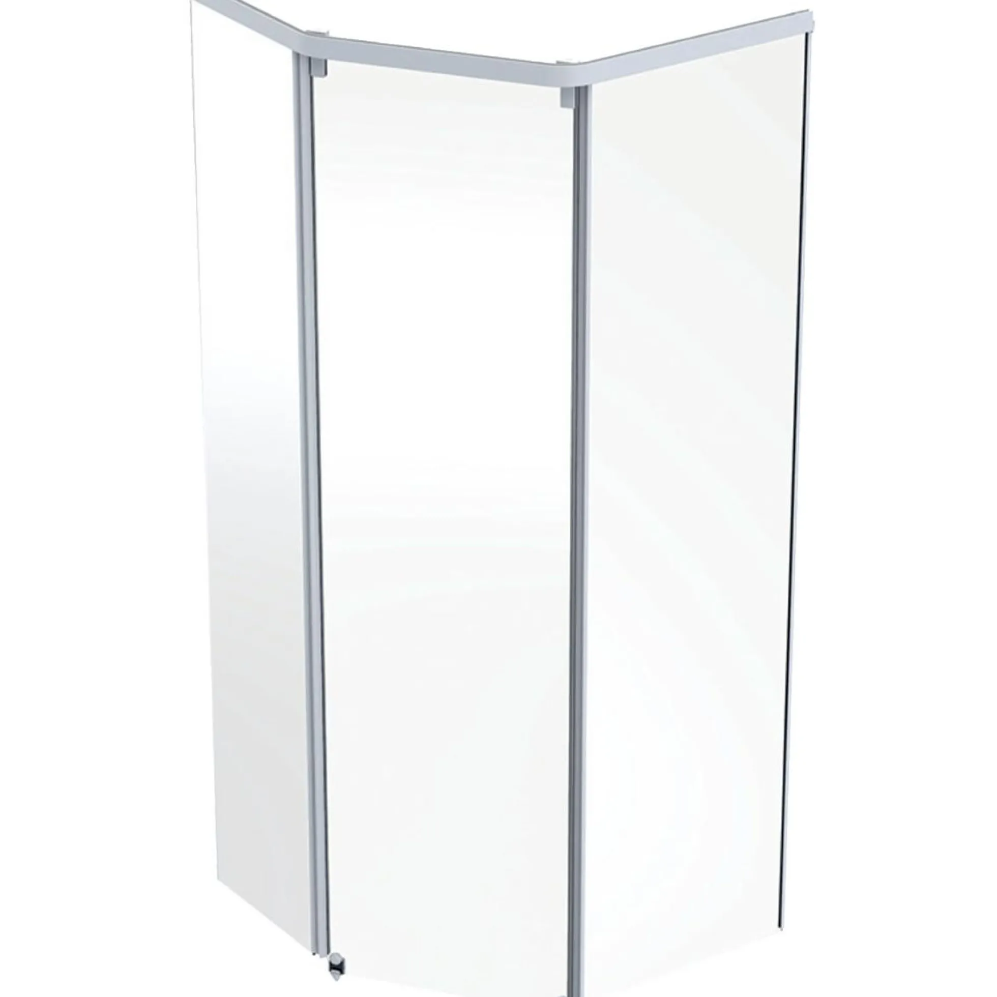 Ifö Showerama frontelement, 1000x1000mm, hvid/klar