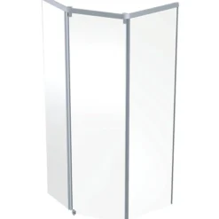 Ifö Showerama frontelement, 800x900mm, sølv/klar