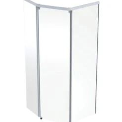 Ifö Showerama frontelement, 900x800mm, hvid/klar