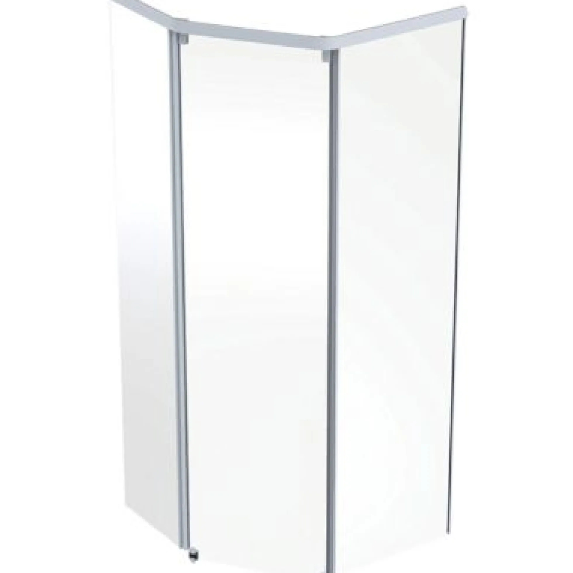 Ifö Showerama frontelement, 900x800mm, hvid/klar