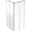 Ifö Showerama frontelement, 900x900mm, sølv/klar