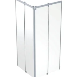 Ifö Showerama frontelement, 900x900mm, sølv/klar