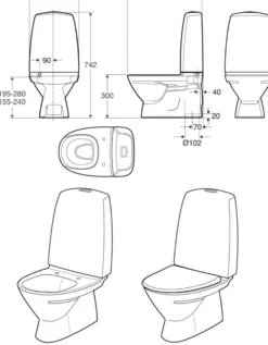 Ifö Sign – Gulvstående børnetoilet