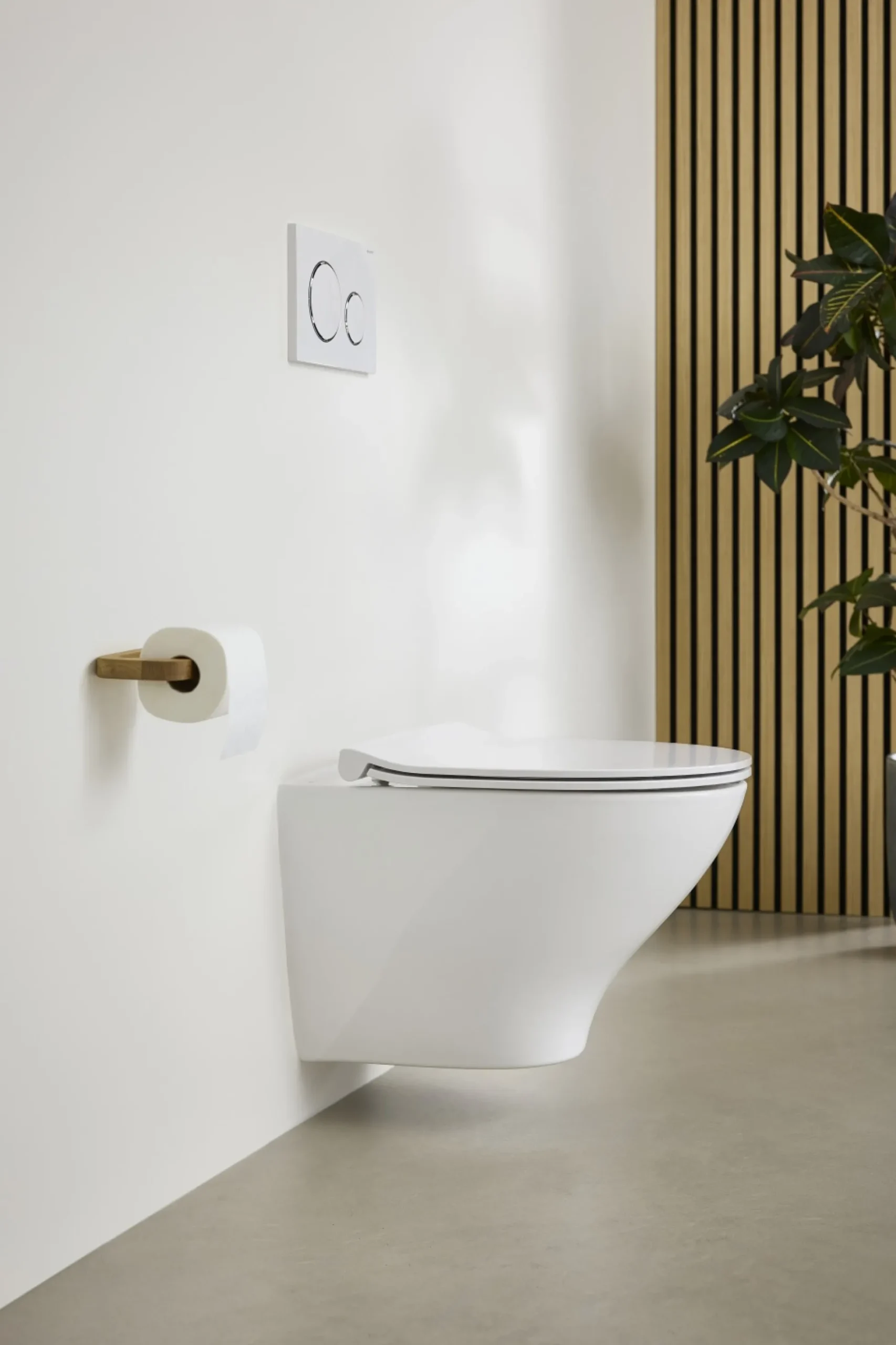 Ifö Spira Modern, væghængt toilet, skjult montering, inkl. soft-close sæde
