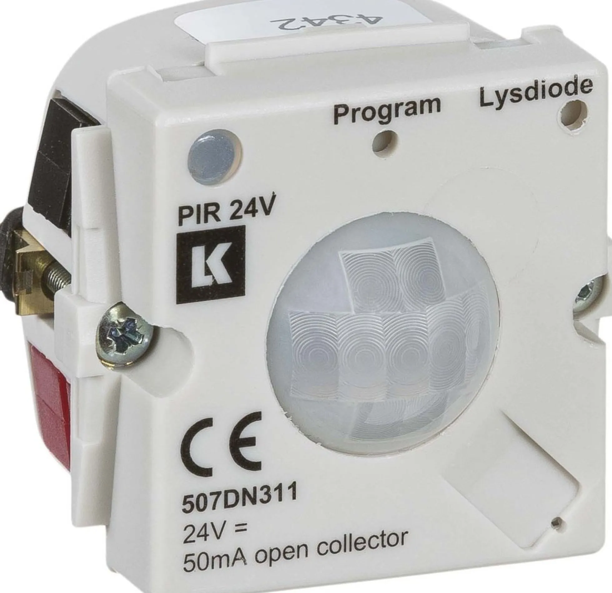 IHC Control, FUGA PIR 24V bevægelsessensor med 90° dækningsvinkel, 24Vdc, 1 modul – Lauritz Knudsen