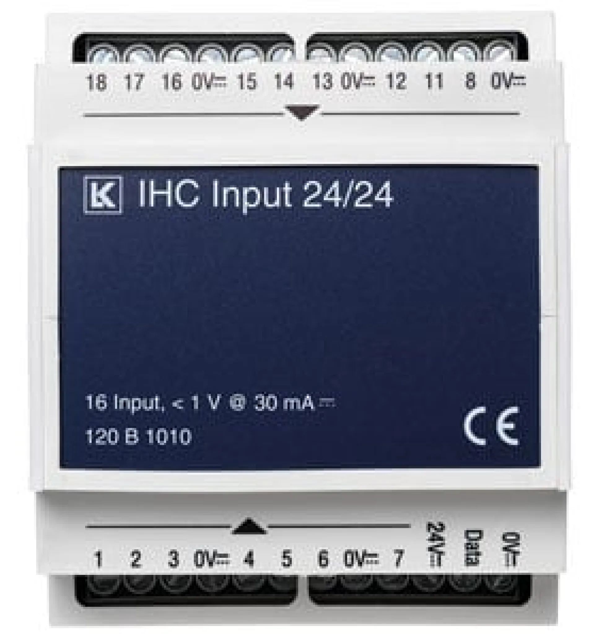 IHC Control, Input modul 24/24 med 16 indgange til 24Vdc/24mA signaler – Lauritz Knudsen