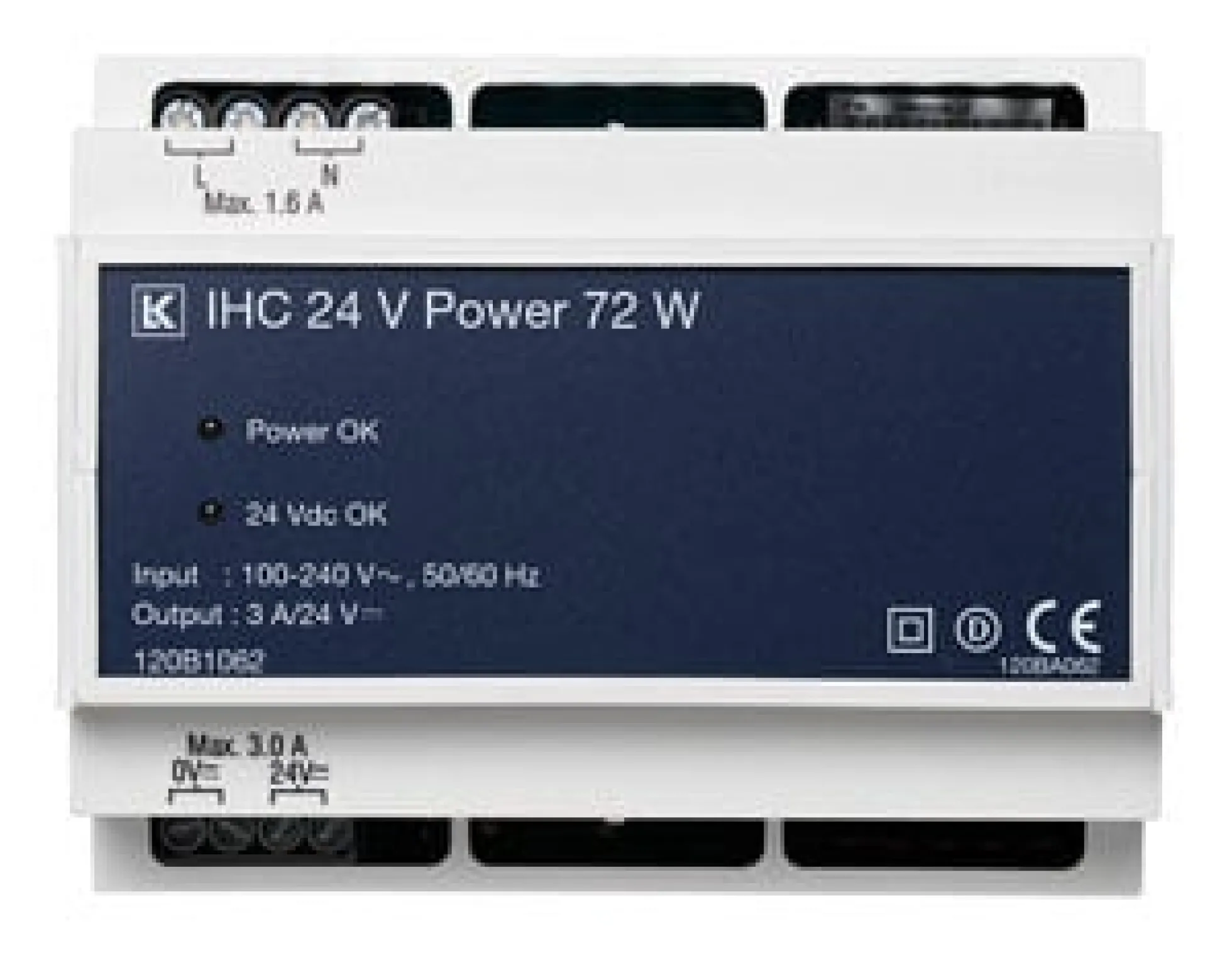 IHC Control, Strømforsyning, 24Vdc / 72W – Lauritz Knudsen