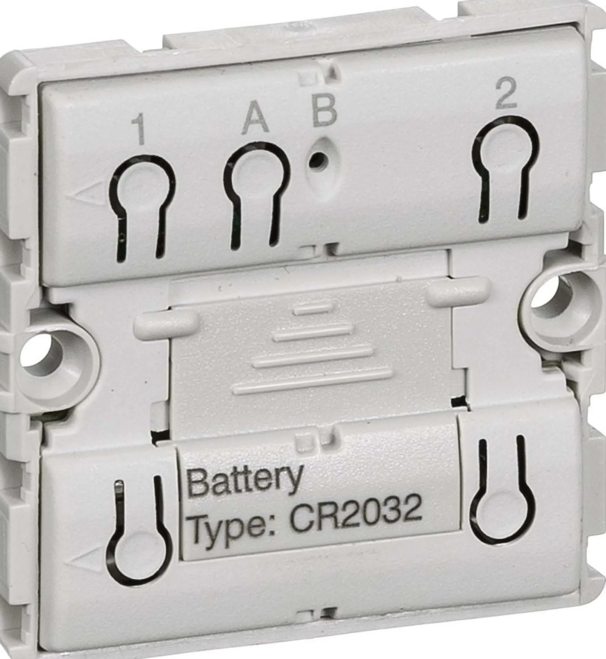 IHC Wireless, FUGA batteritryk med 2 tryk (1 tangent), 1 modul – Lauritz Knudsen