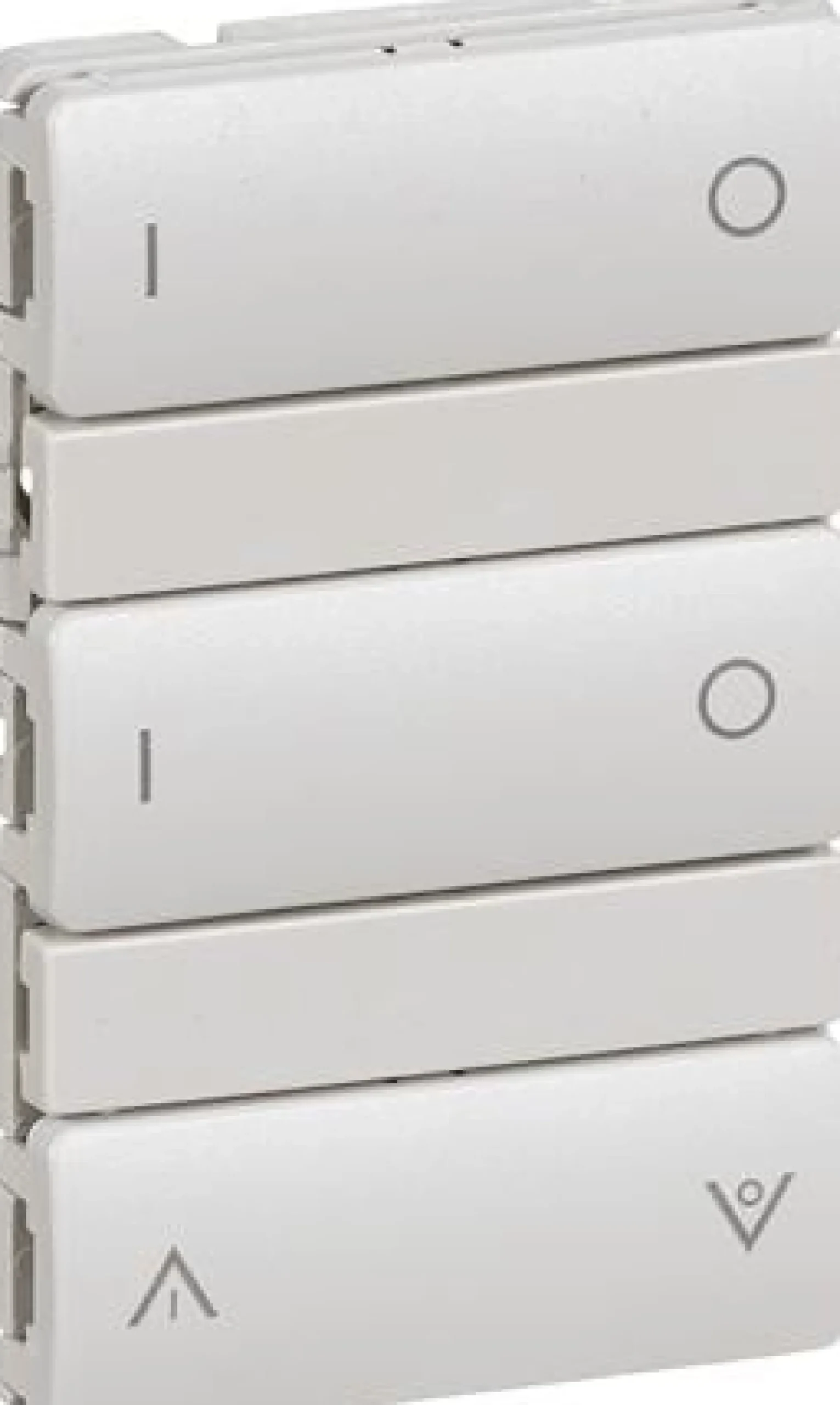IHC Wireless, FUGA batteritryk med 6 tryk (3 tangenter), 1½ modul – Lauritz Knudsen