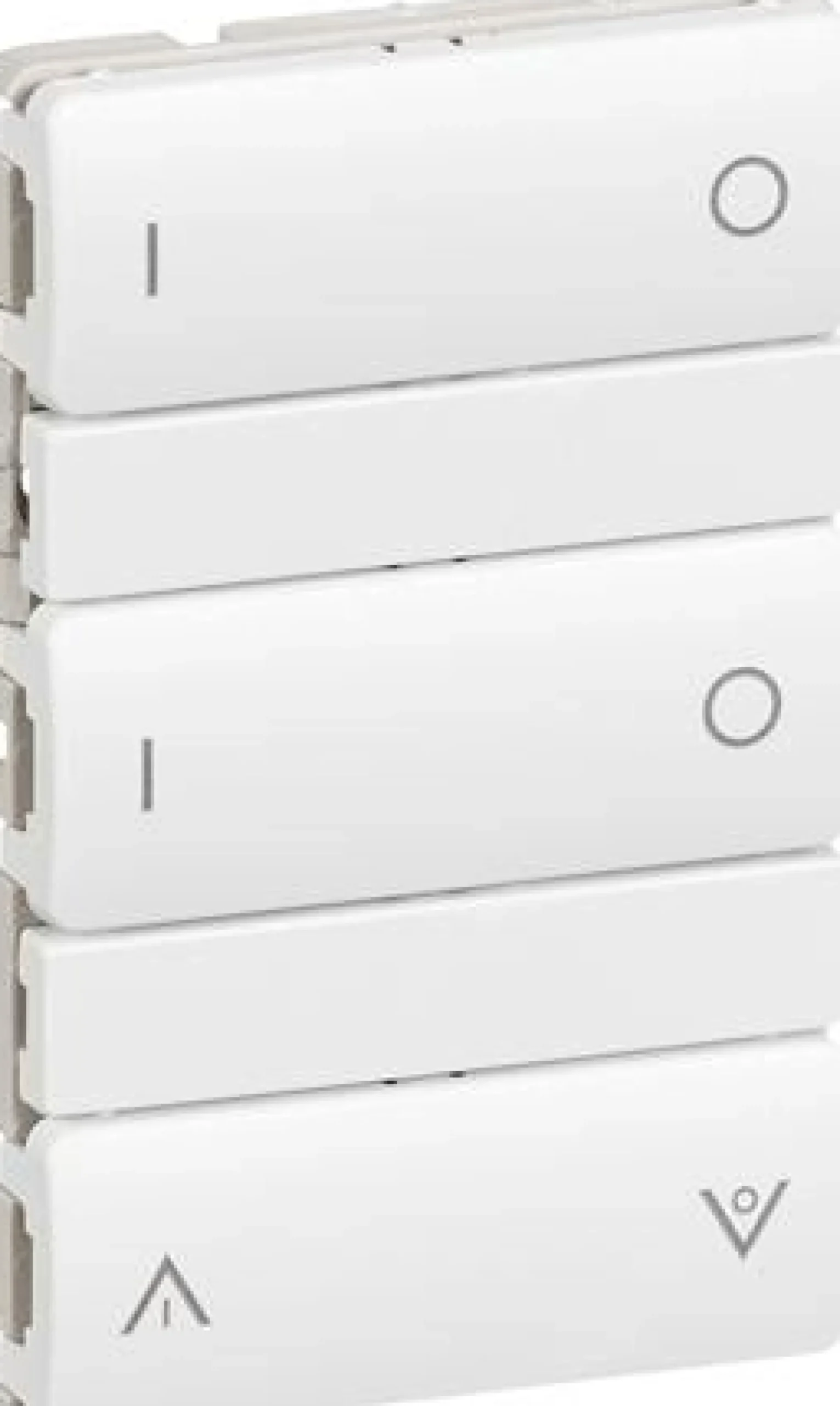 IHC Wireless, FUGA batteritryk med 6 tryk (3 tangenter), 1½ modul – Lauritz Knudsen