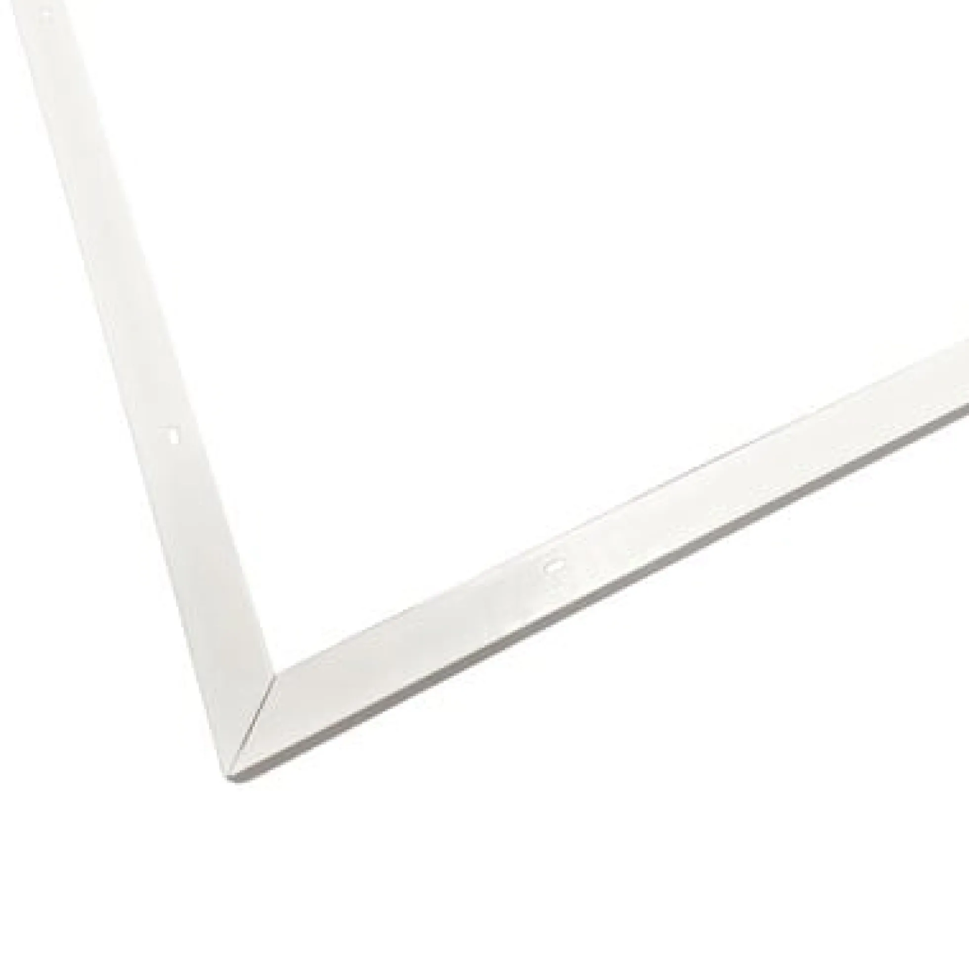 Indbygningsramme til 120x60 cm LED panel, til troldtekt og gips, hvid kant (restsalg)