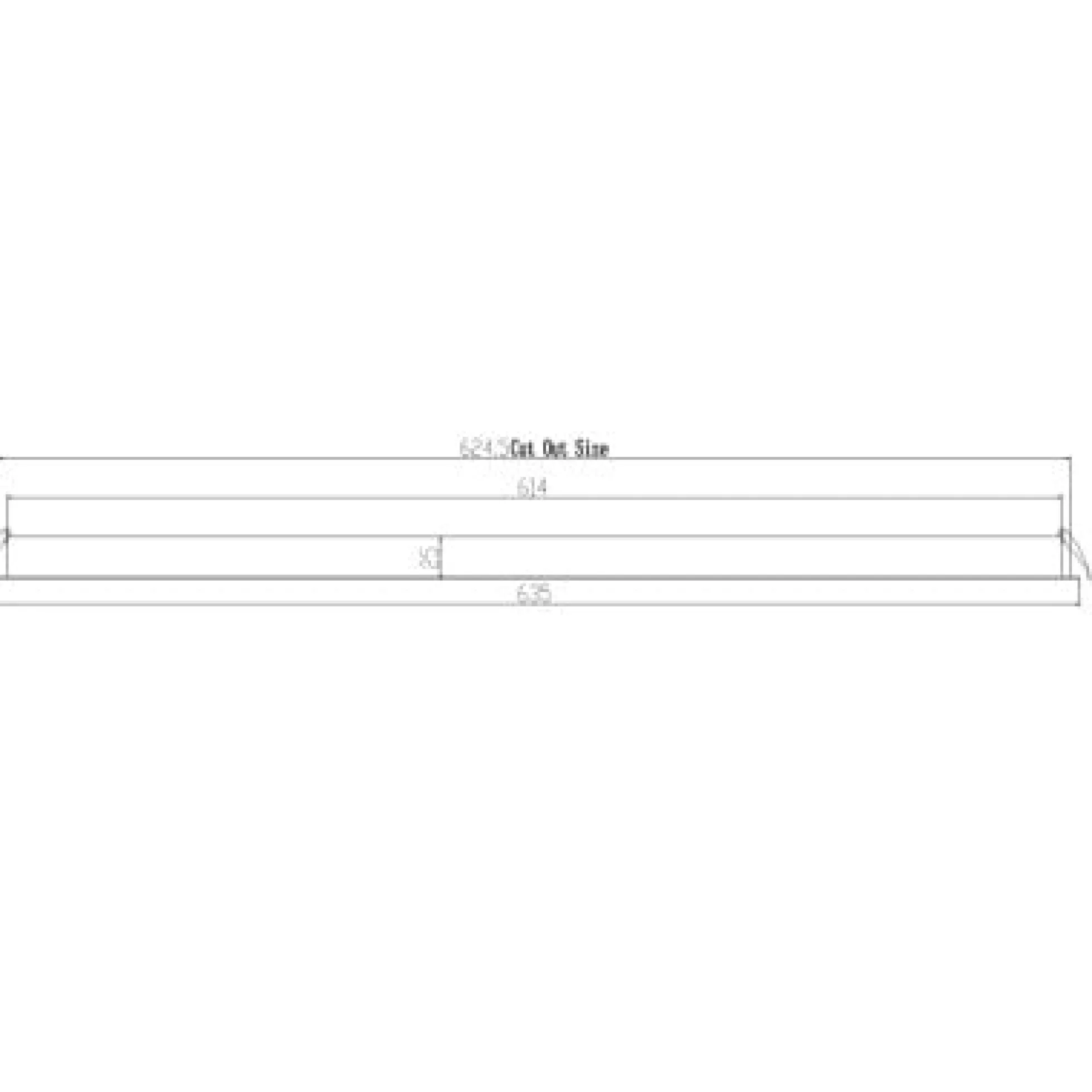 Indbygningsramme til 120x60 cm LED panel, til troldtekt og gips, hvid kant