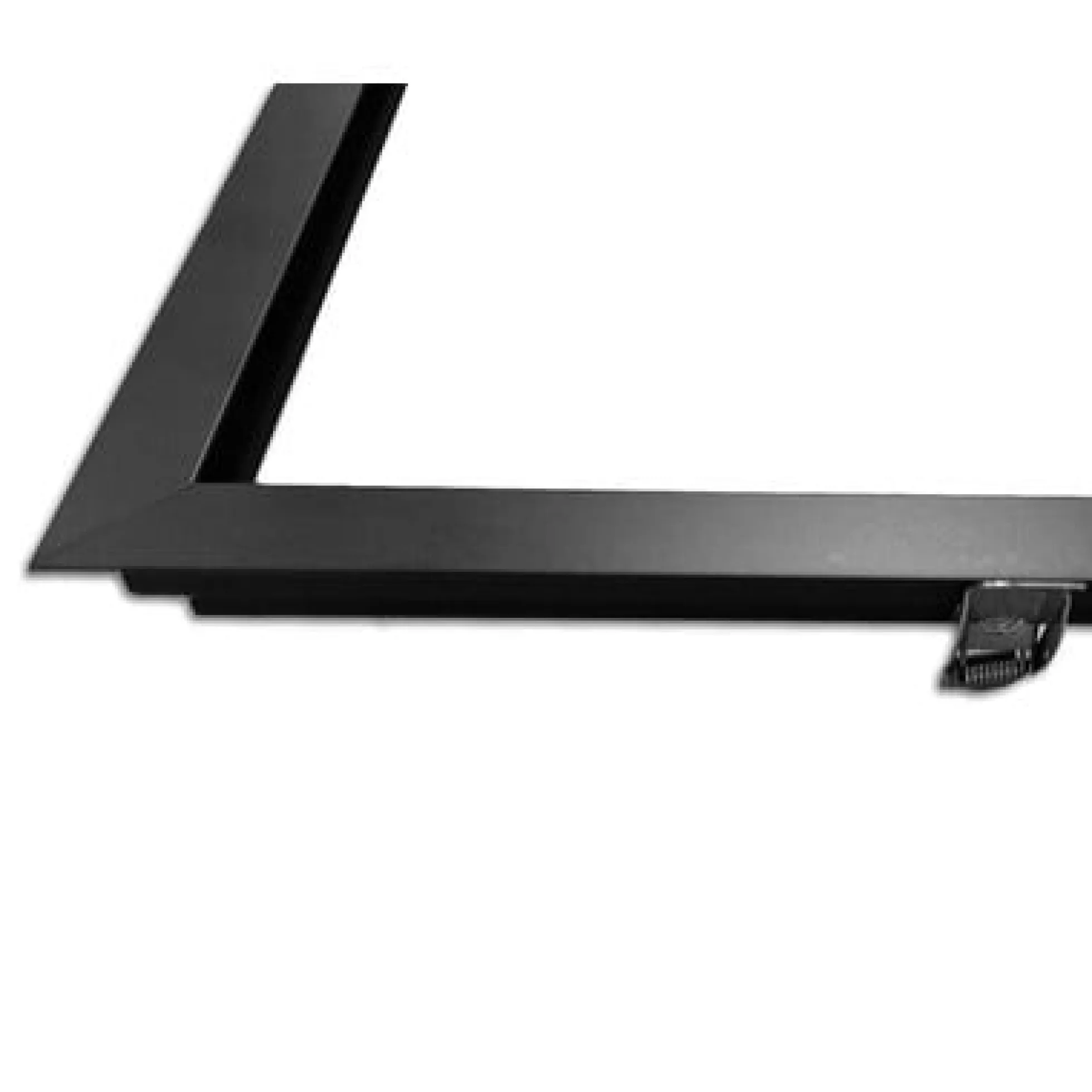 Indbygningsramme til 60x60 cm LED panel, til troldtekt og gips, sort kant