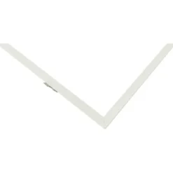 Indbygningsramme til 120x60 cm LED panel, til troldtekt og gips, hvid kant