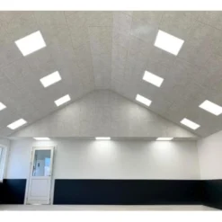 Indbygningsramme til 120x60 cm LED panel, til troldtekt og gips, hvid kant