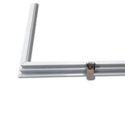 Indbygningsramme til 60x60 cm LED panel, til troldtekt og gips, hvid kant