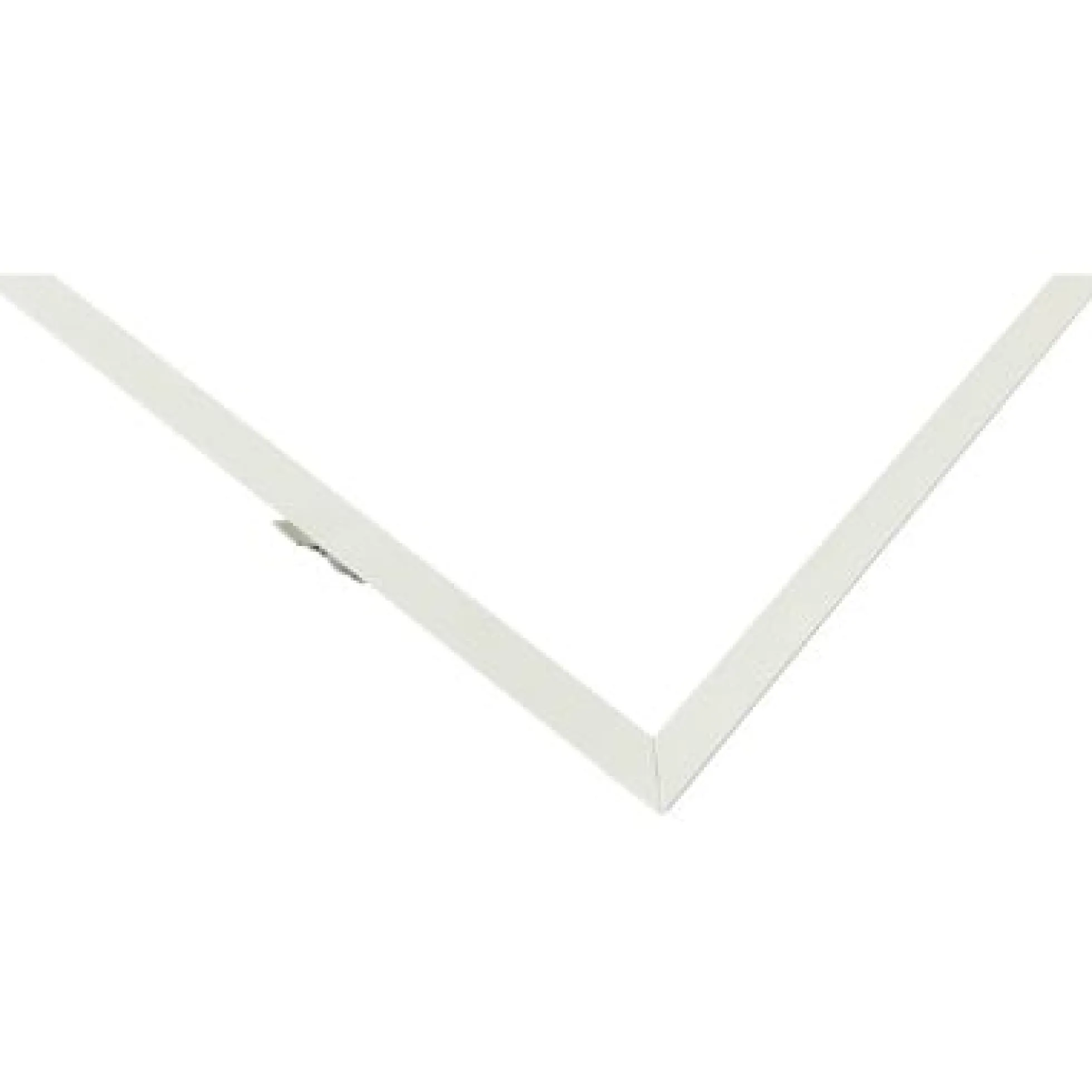 Indbygningsramme til 120x30 cm LED panel, til troldtekt og gips, hvid kant