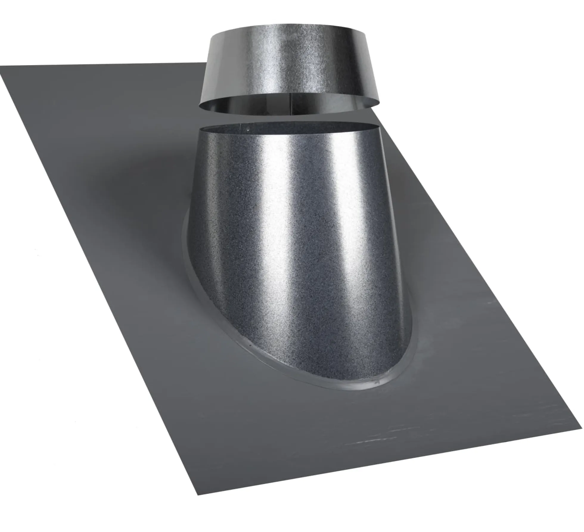 Inddækning grå/blank, 31-45 grader, Ø125mm