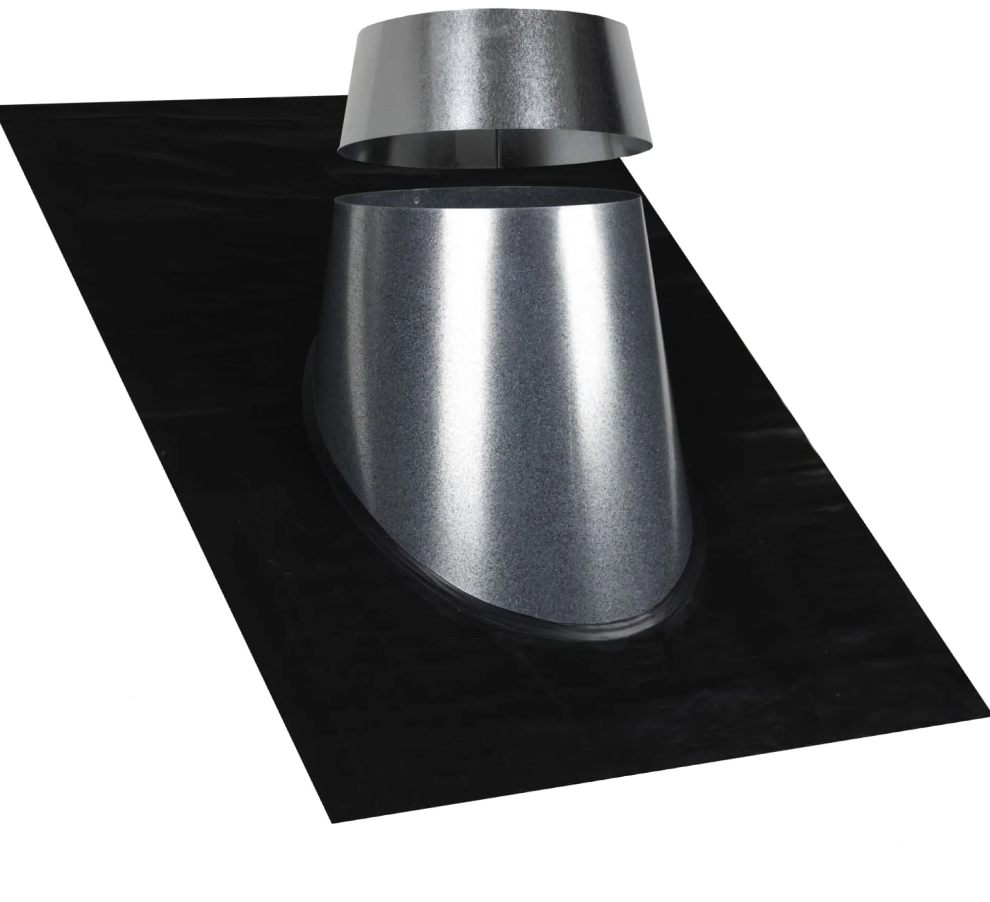 Inddækning Ø125 31-45°, sort/blank