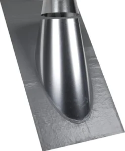 Inddækning til skorsten, ø250 mm, 46-65 grader, grå/blank