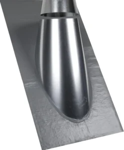 Inddækning til skorsten, ø250 mm, 46-65 grader, grå/blank