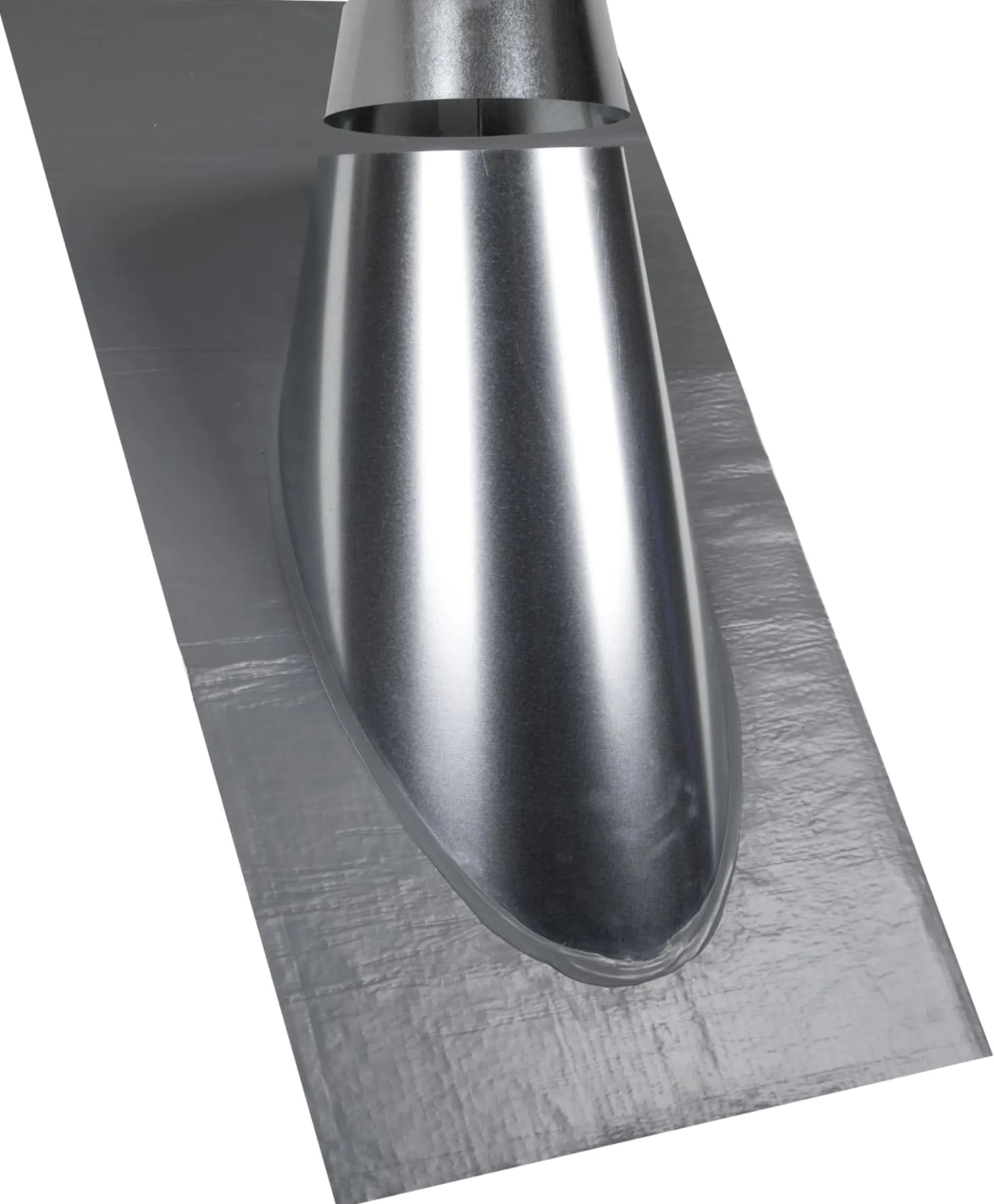 Inddækning til skorsten, ø250 mm, 46-65 grader, grå/blank