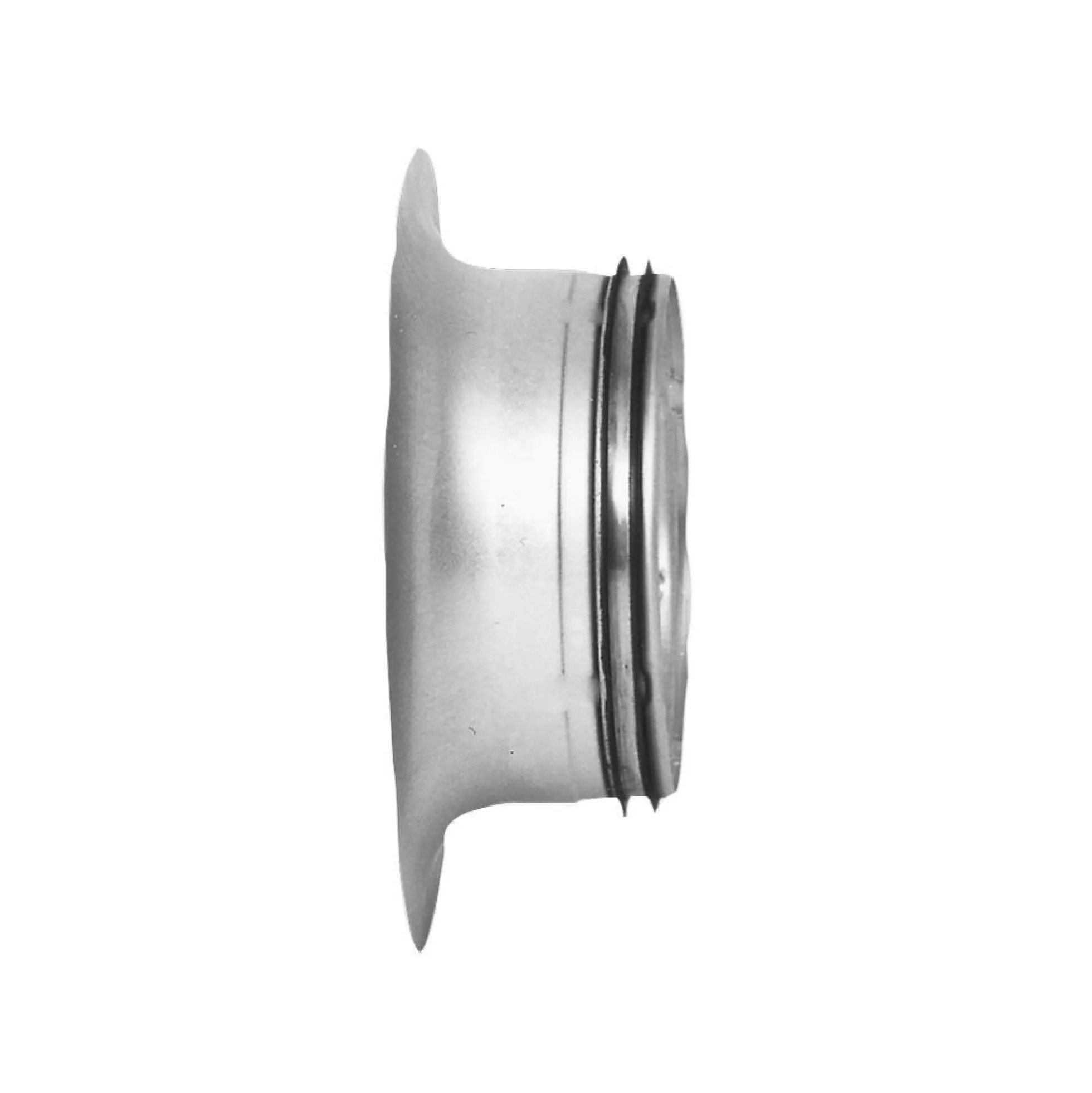 Indløbsrør ILRU 63, galvaniseret stål, 15 mm L-mål, presset - Lindab