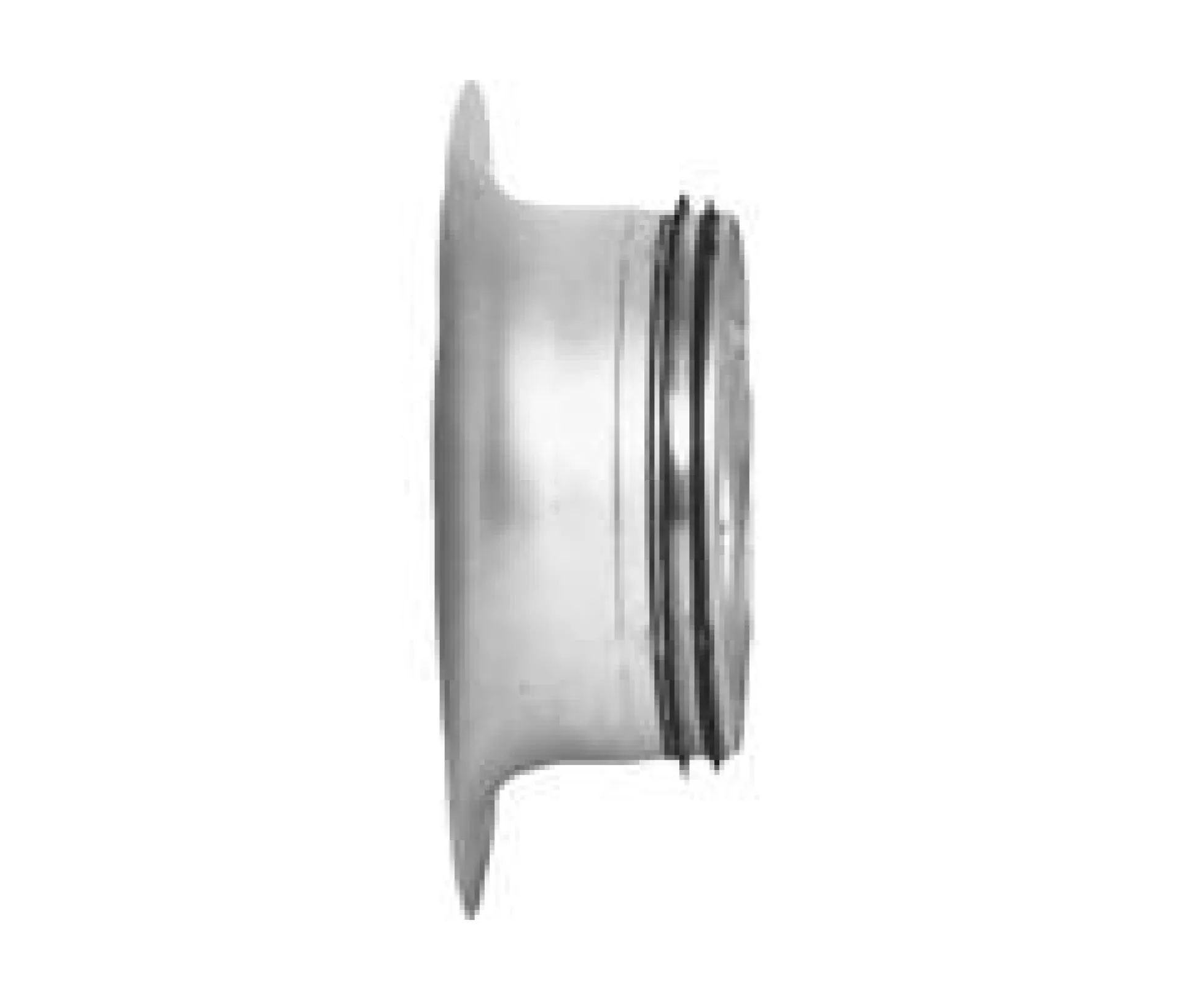 Indløbsrør ILRU 63, galvaniseret stål, 15 mm L-mål, presset - Lindab