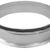 Indløbsrør Ø100 mm, nippel, uden radius, galvaniseret stål