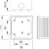 Indmurings-/WDK kanaldåse til 16/32A CEE udtag (60 x 60 mm hulafstand) – OBO Bettermann
