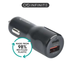 INFINITE billader, 38W, 1 x USB-C + 1 x USB-A