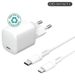 INFINITE Charger Kit, PD 20W oplader med 1,5 meter USB-C til Lightning kabel