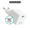 INFINITE (GRS) USB-C oplader EU PD 30W GaN, 1 x USB-C, hvid, 98% genanvendt plastik (rPC)