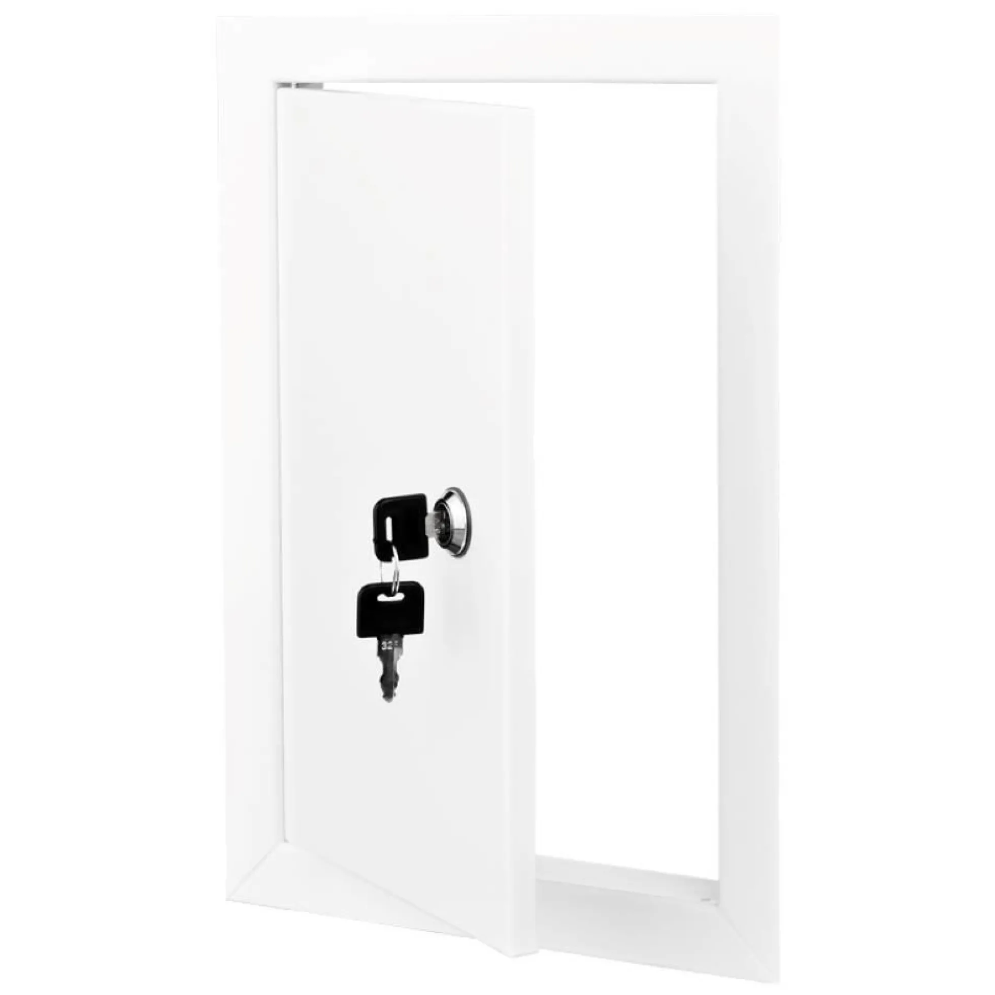 Inspektionslem IML metal med lås, 600x600 mm, hvid