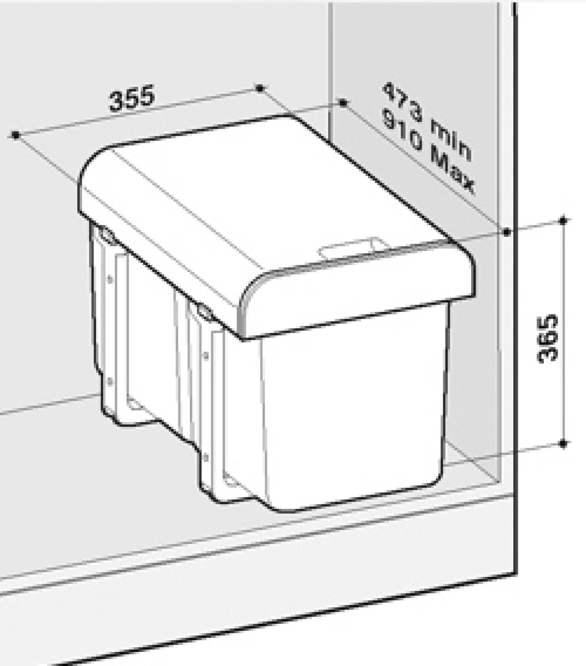 Intra Juvel Ekko3 affaldssystem, 3 spande, grå, 8+8+16 liter (restsalg)