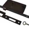 IPA danzigerlås 22501, 57 x 72 x 83 mm, venstre, stål, brun