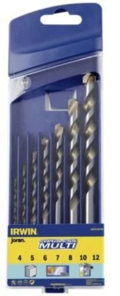 Irwin cordless borsæt, 4-12 mm, 7 bor