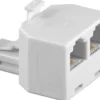 ISDN T-adapter, Y-adapter, RJ11 til 2x RJ14, M/F, 6P/4C, 1:1 forbundet - MicroConnect