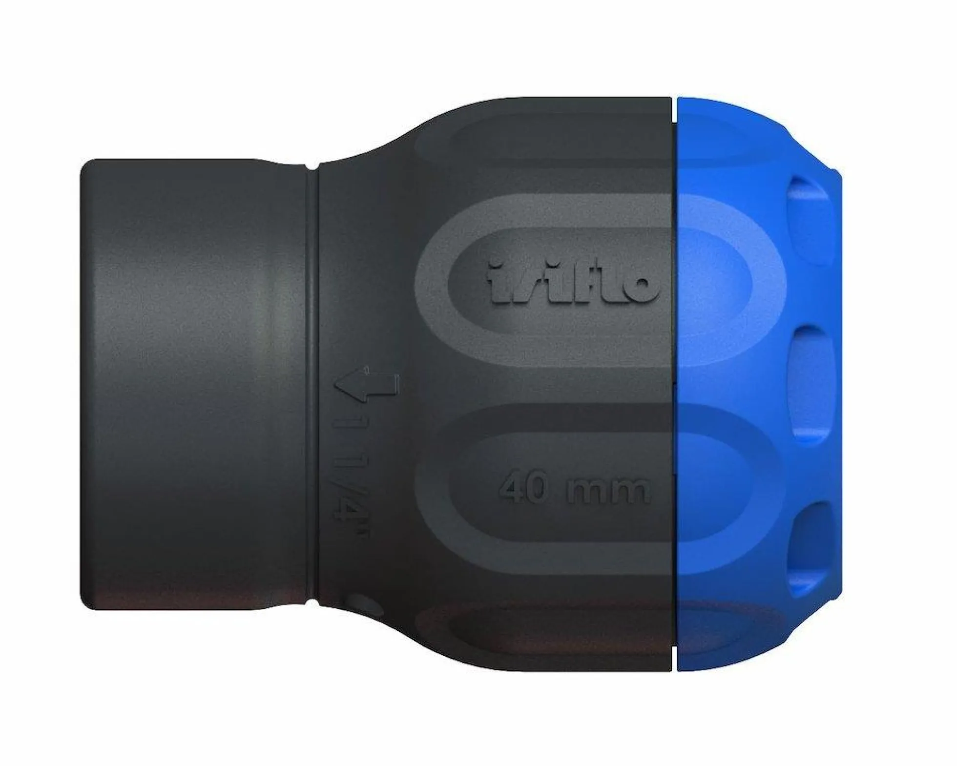 Isiflo Sprint 32 mm x 3/4" overgang med muffe, komposit, PN16