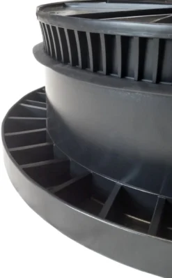 Isoleret låg til målerbrønd, Ø400 mm plast målerbrønd (500 mm udv. diameter) - Danwell 'Danlåg'